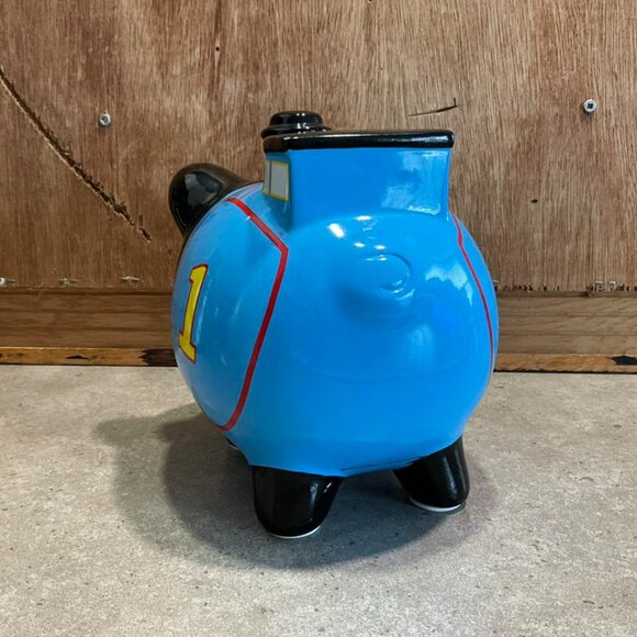 Thomas the Tank Engine 1 Blue Ceramic Piggy Bank, Raph Coin Bank - Picture 2 of 7